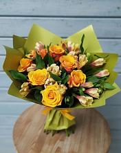 Букет цветов из:  Альстромерии и Розы в Марфино Одинцовского района