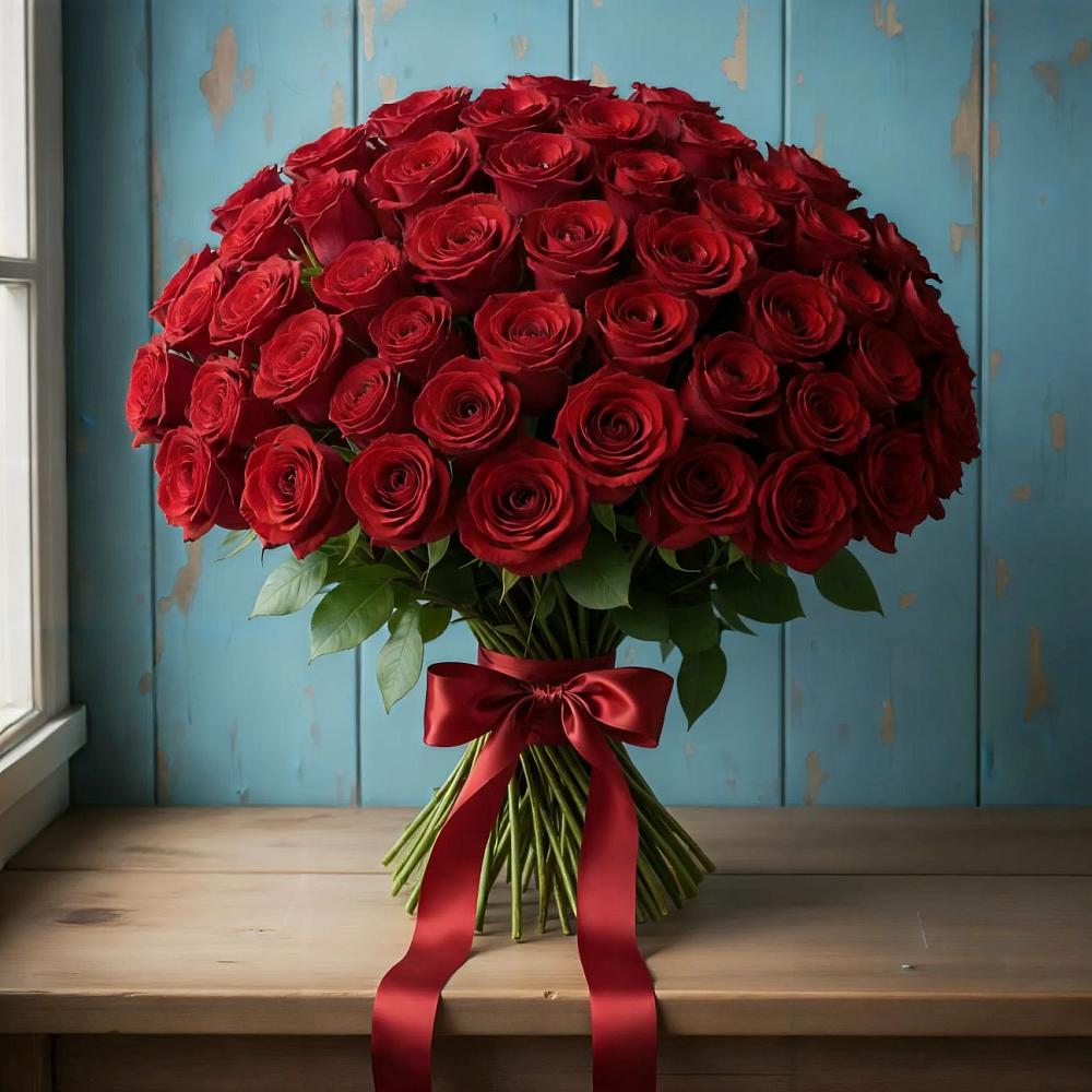 Букет Красные розы Блэк Меджик в Марфино Одинцовского района