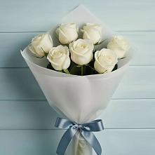 Букет 7 Белых роз Эдлесс Лав в Марфино Одинцовского района
