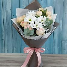 Букет цветов из:  Хризантемы и Розы в Марфино Одинцовского района