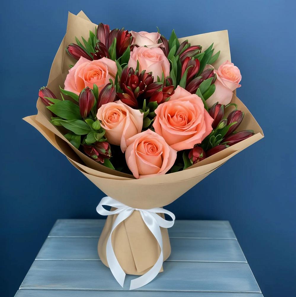 Букет цветов из: Розы и Альстромерии в Марфино Одинцовского района