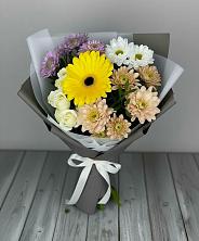 Букет цветов из:  Розы, Герберы и Хризантемы в Марфино Одинцовского района