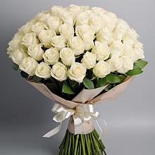Букет 101 беля роза Белоснежка в Марфино Одинцовского района