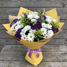 Букет цветов из:  Ирисы, Хризантемы и Ромашки в Марфино Одинцовского района