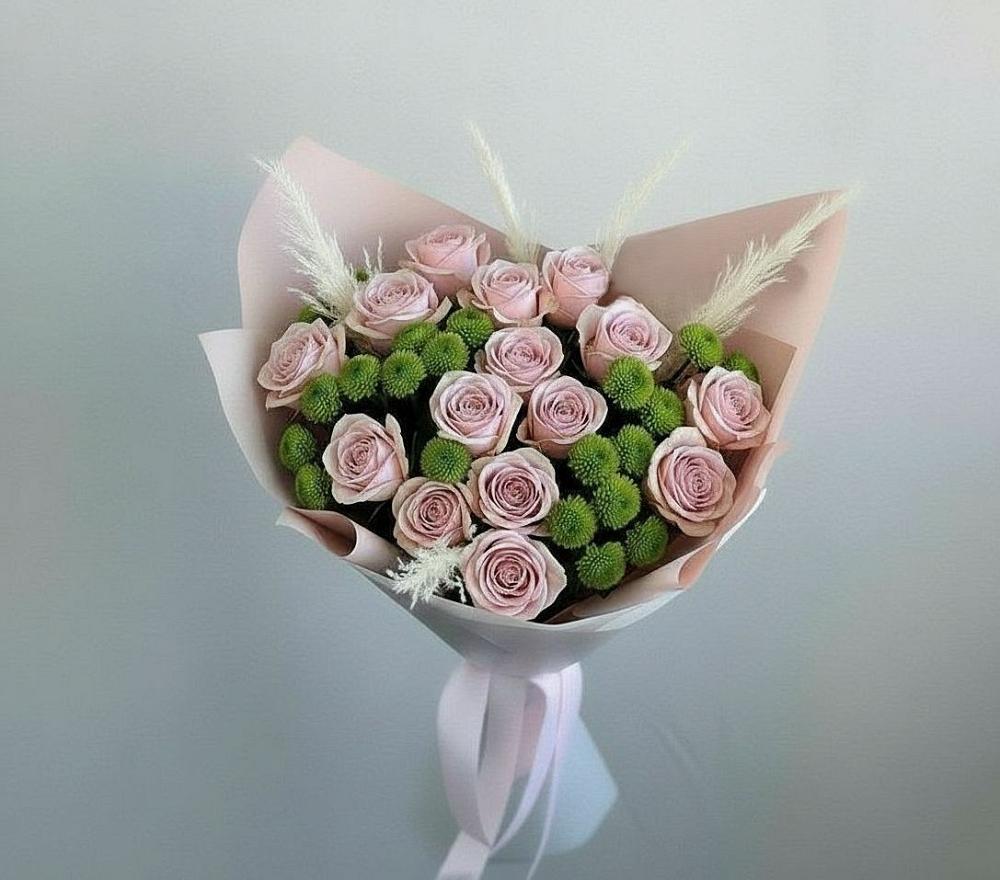 Букет цветов из: Розы и Хризантемы в Марфино Одинцовского района