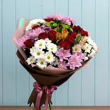 Букет цветов из:  Розы, Хризантемы и Альстромерии #REPLACE_PRED# Марфино Одинцовского района