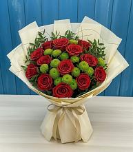 Букет цветов из:  Розы и Хризантемы в Марфино Одинцовского района