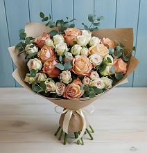 Букет цветов из:  Альстромерии и Розы в Марфино Одинцовского района